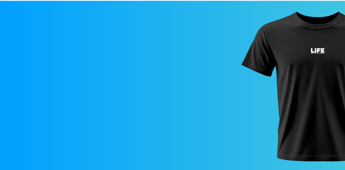 Smart watch on blue background